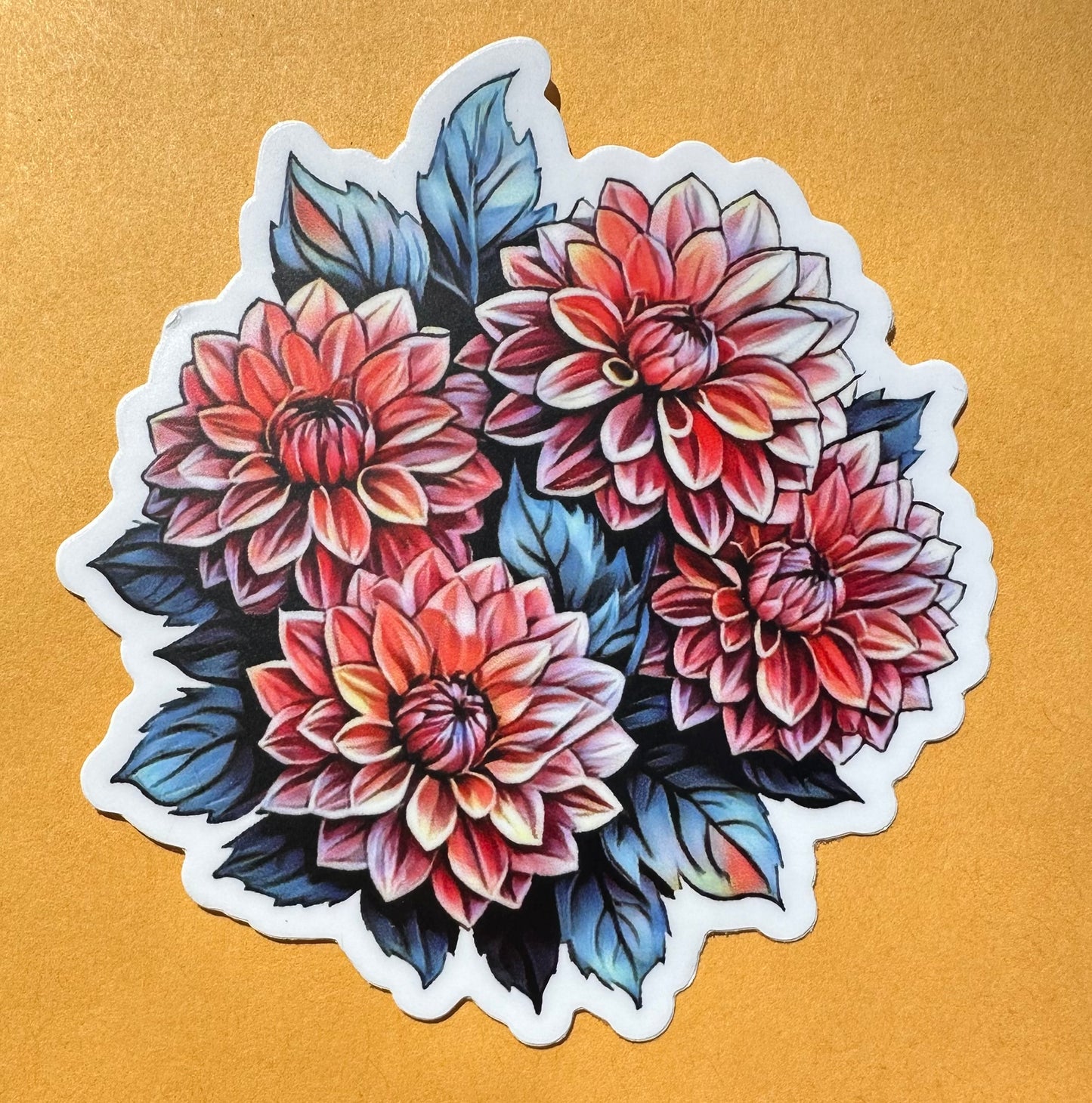 Put a dahlia on it! Sticker 4-Pack